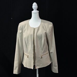Calvin Klein Cream Women's Blazer Size 14
